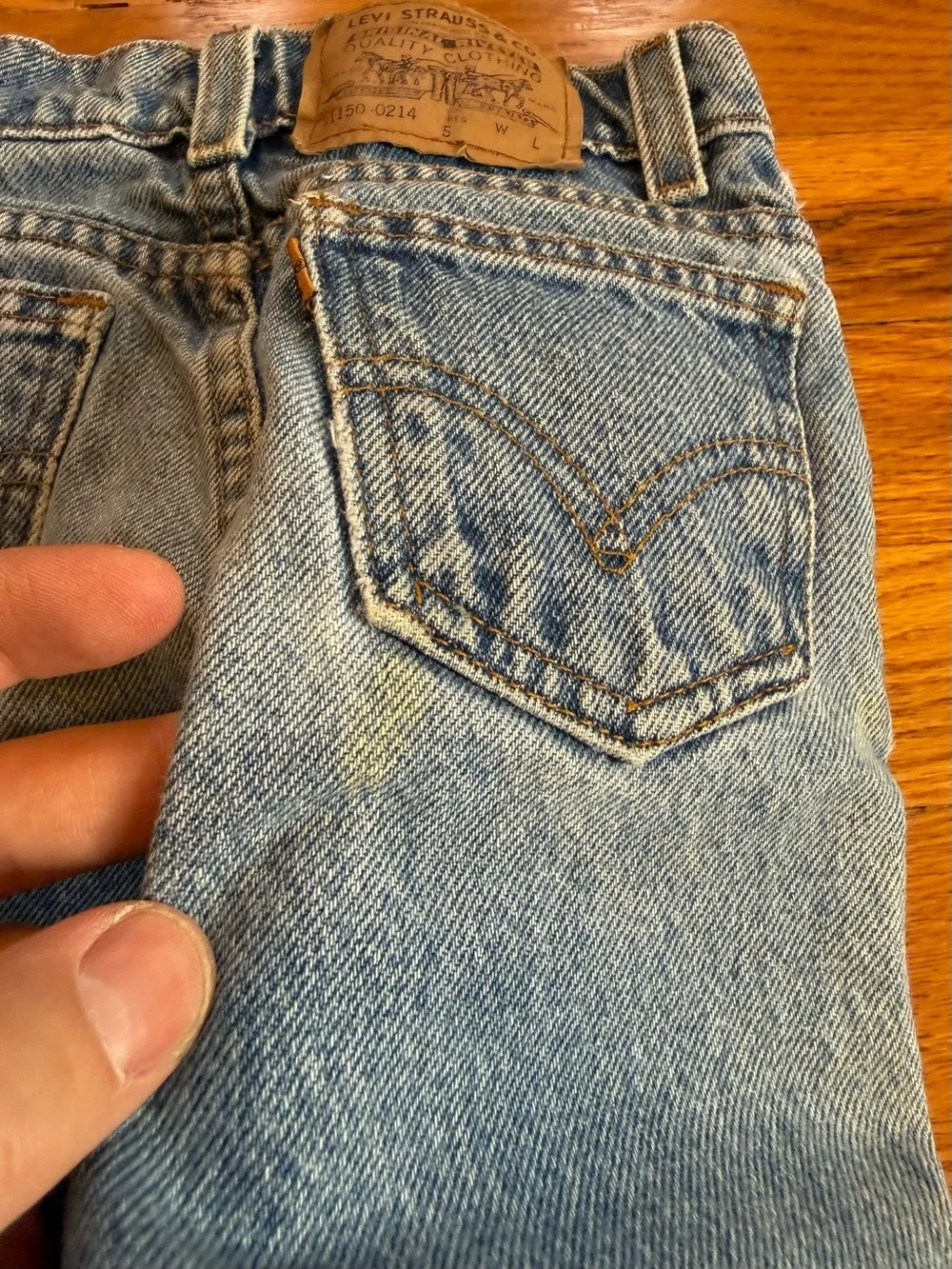 Vintage 80s 90s Levi’s Jeans, Orange Tab Pants (Kids Youth Size 5) 31150-0214